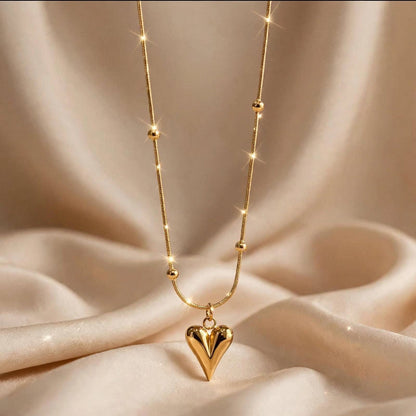 Ball Chain Heart Necklace – Perfect Gift for Wife, Girlfriend, Sister | Everyday Elegance
