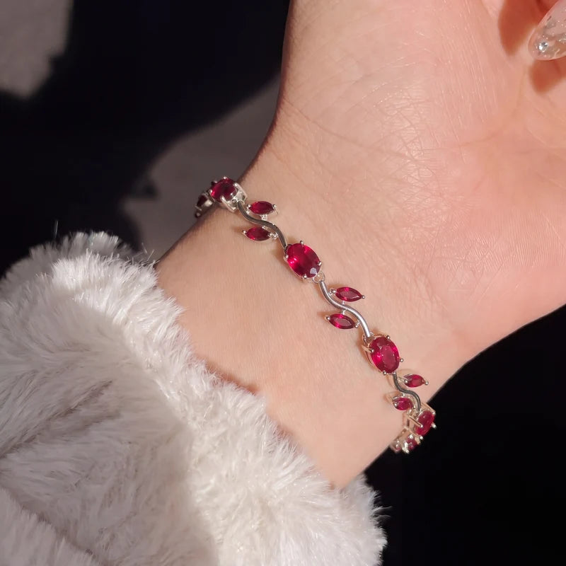 Elegant Silver & Gold Plated Tulip Bracelet for Girls/Women