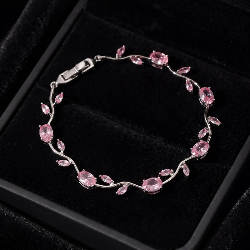 Elegant Silver & Gold Plated Tulip Bracelet for Girls/Women