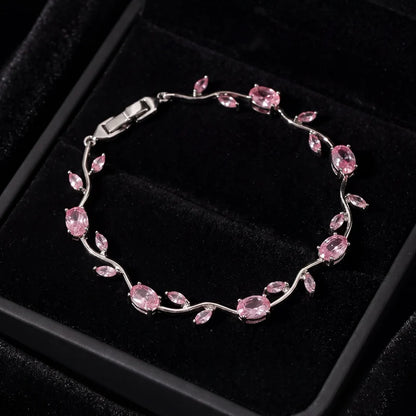 Elegant Silver & Gold Plated Tulip Bracelet for Girls/Women